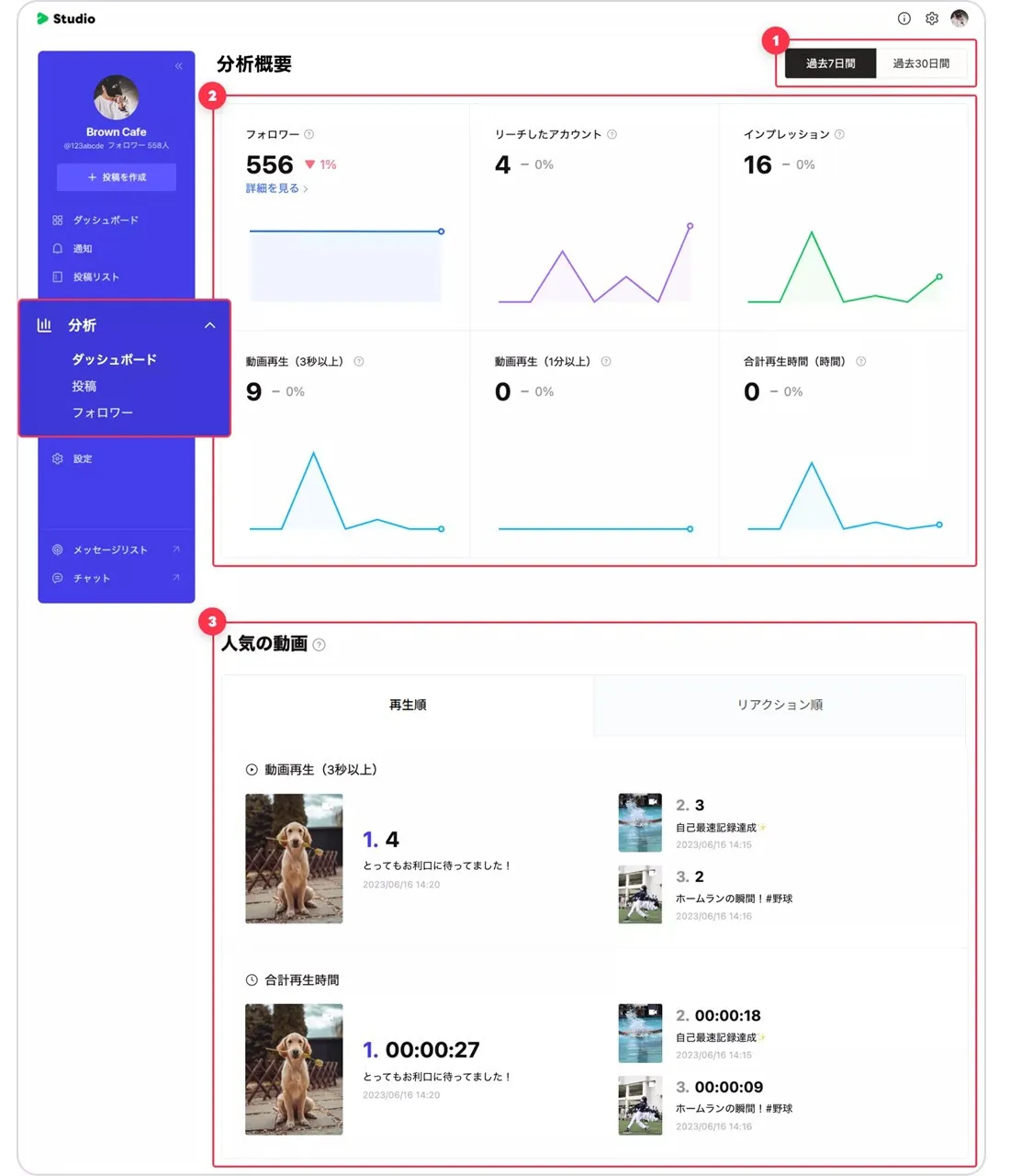 ダッシュボード